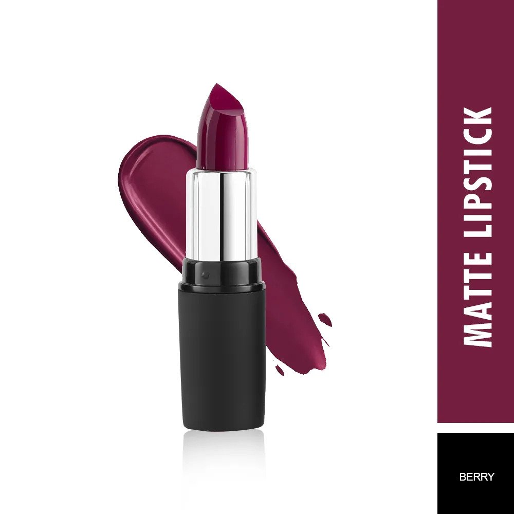 Swiss Beauty Pure Matte Lipstick - 212 Berry(3.8g)