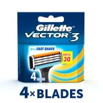 Gillette Vector 3 Manual Shaving Razor Blades (Cartridge) 4s pack (Save Rs.30) (4 Pack)
